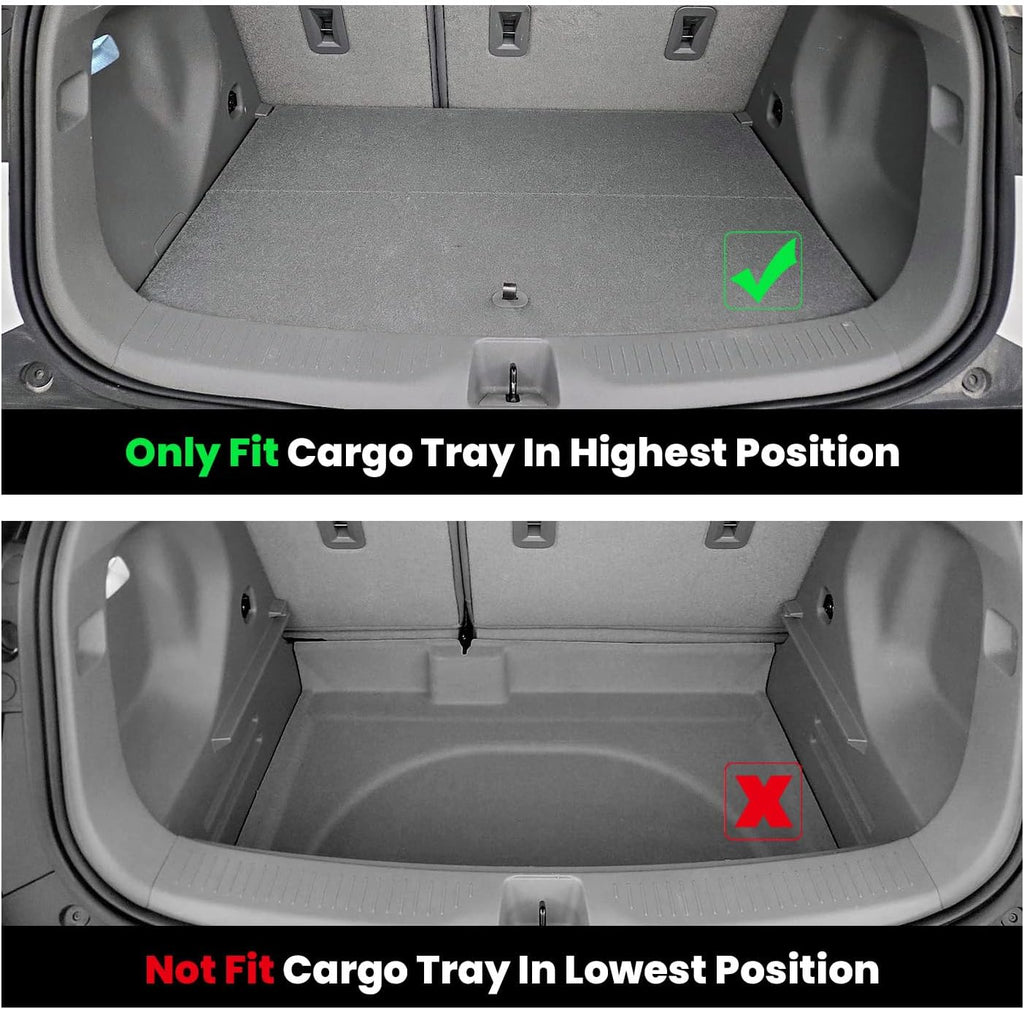 LASFIT Floor Mats & Cargo Liner for Chevy Bolt EV 2027/Bolt EUV 2022-2023 (Not EV), All Weather TPE Custom Fit Floor Mats for Car, Car Mats for Chevy Bolt EUV Accessories (Fit in Upper Position)