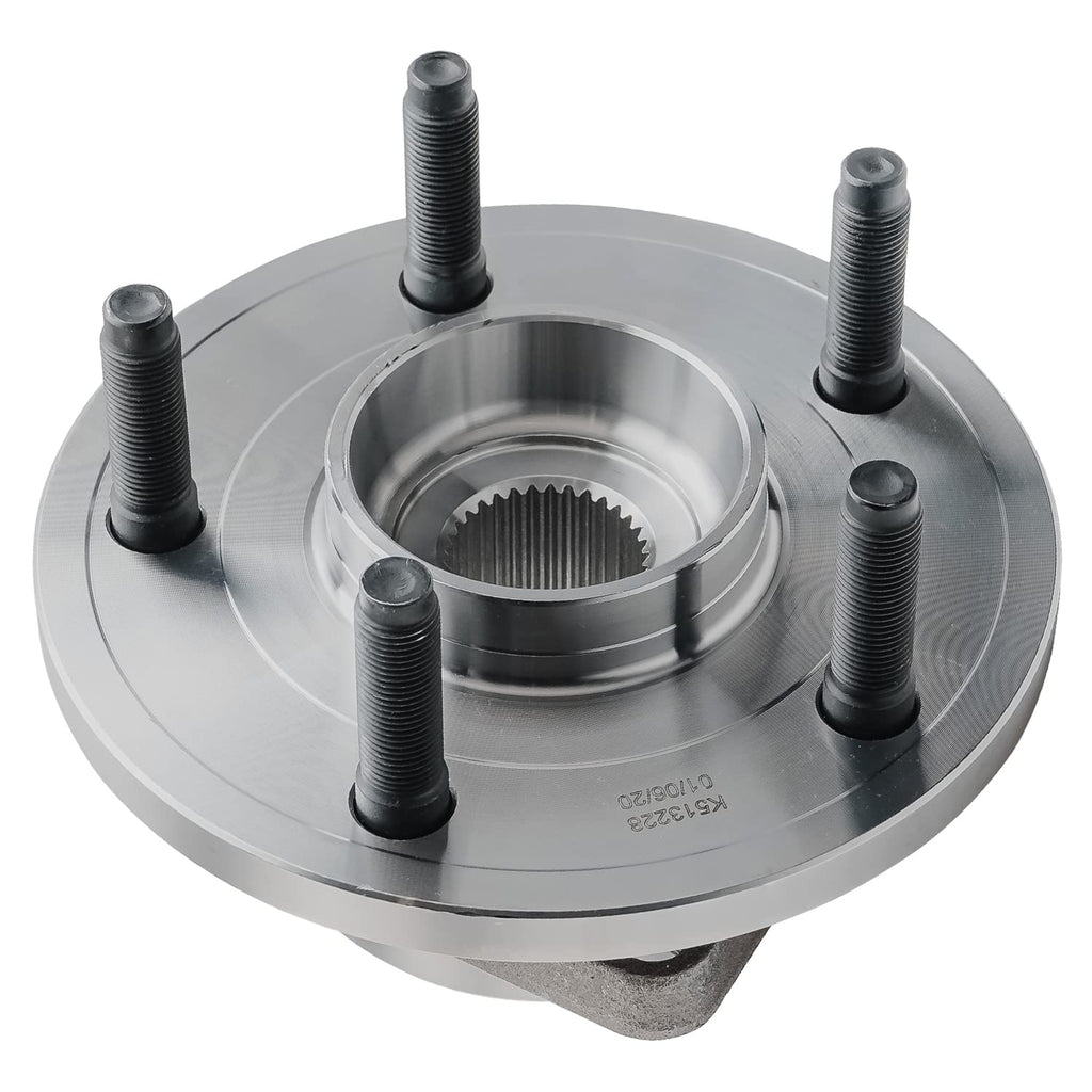 Detroit Axle - Front 2pc Wheel Bearing Hubs for 2005-2010 Dodge Dakota, 2006-2009 Mitsubishi Raider, 2 Wheel Bearing & Hubs Assembly Set 2006 2007 2008 2009 Replacement