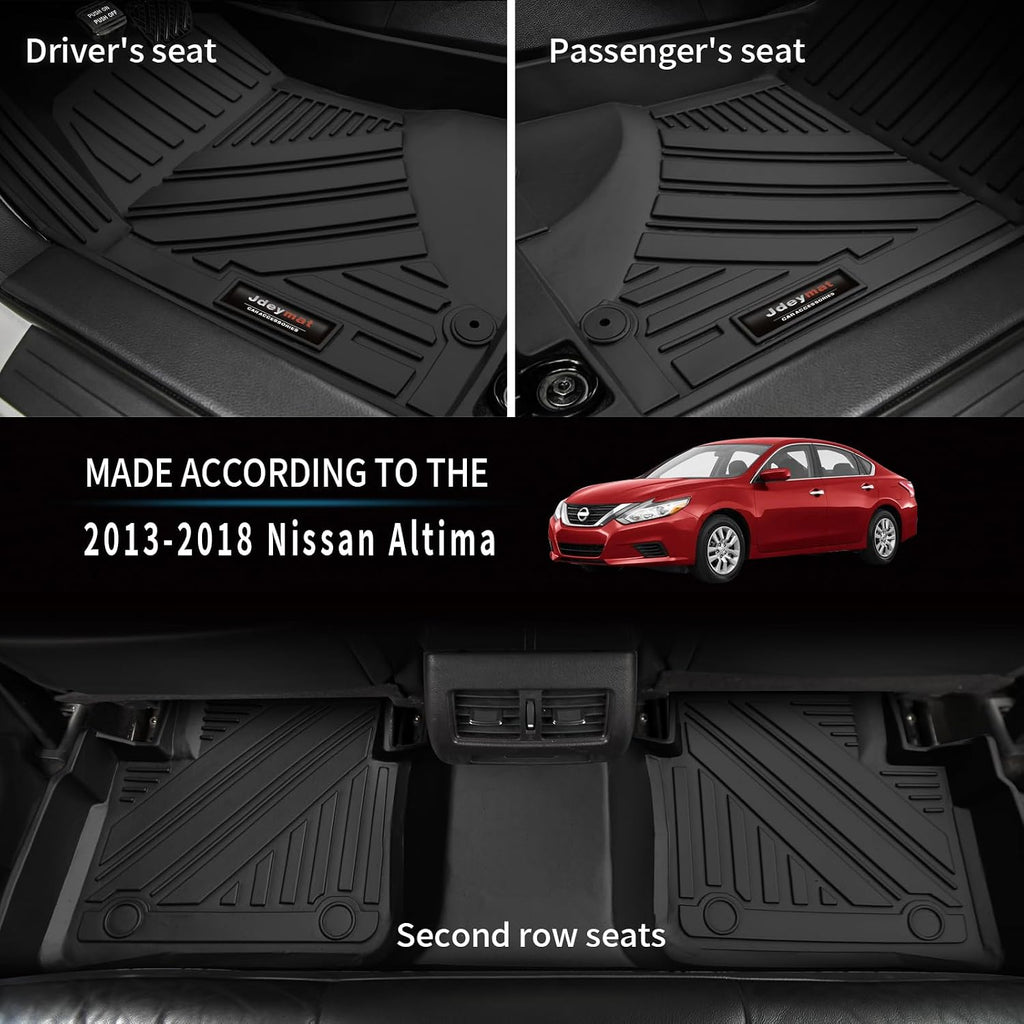 for 2013-2018 Nissan Altima Floor Mats and Cargo Trunk Liner Set All Weather TPE Rubber Mat Accessories (for 13-18 Nissan Altima)