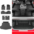 powoq Floor Mats Compatible with 2025 2026 Toyota Camry Cargo Mat Floor Liner (Includes Hybrid) Cargo Liner TPE Replacement for 2025-2026 Toyota Camry Accessories (Trunk Mat+Backrest Mats+Floor mats)
