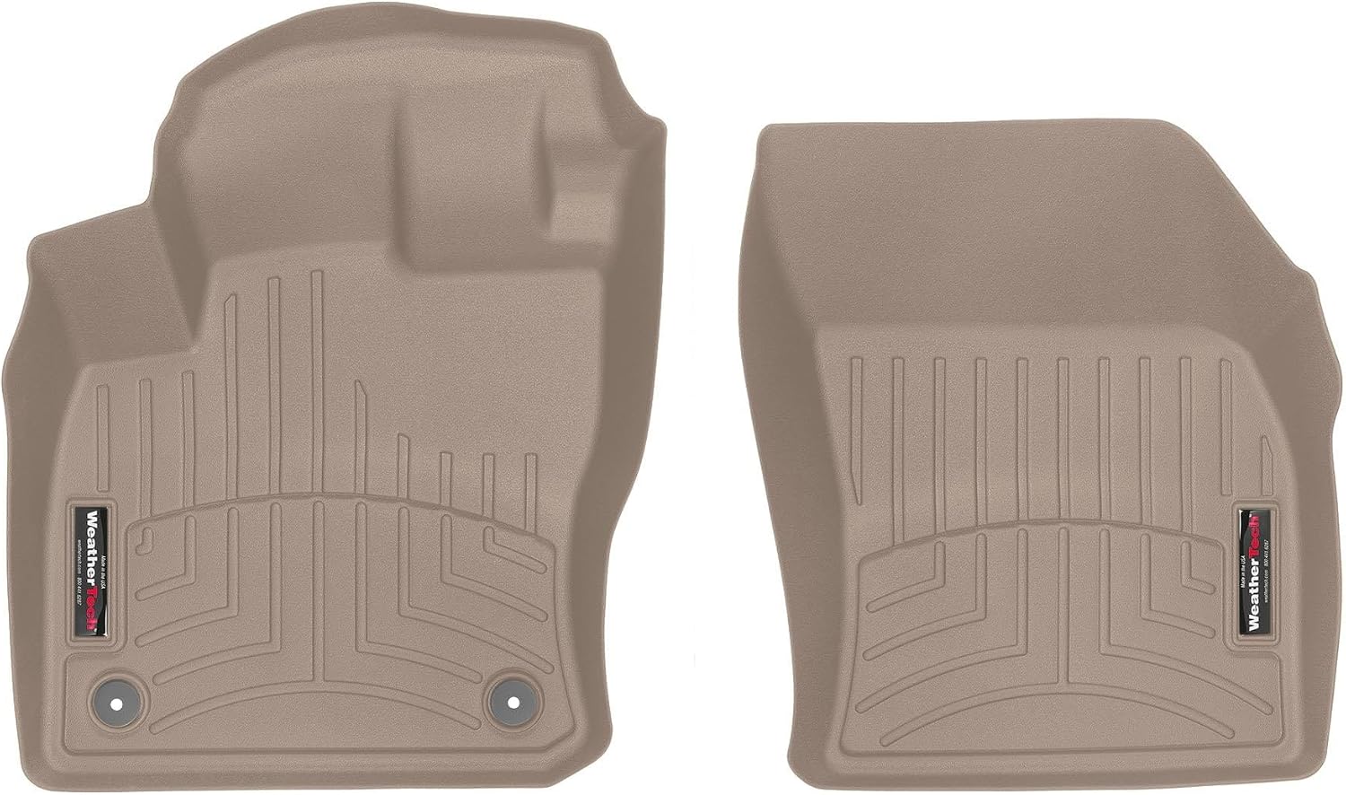 WeatherTech Custom Fit FloorLiners for VW Tiguan, Tiguan, 1st Row (4515631), Tan