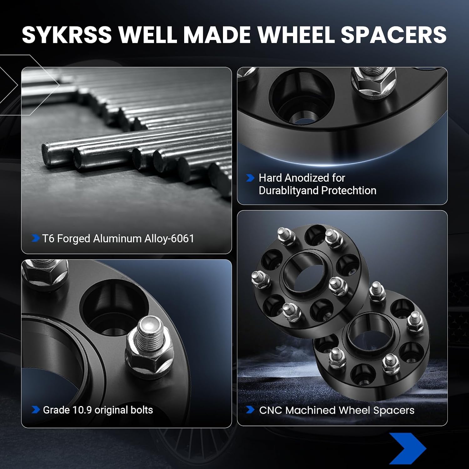 5x114.3 Wheel Spacers 1.5 inch Compatible with Lexus ES250 ES300h GS350 RX350, 60.1 mm Center Bore & 5 Lug Forged 5x4.5 Wheel Adapters M12x1.5 Compatible with Toyota Avalon RAV4, 4PCS