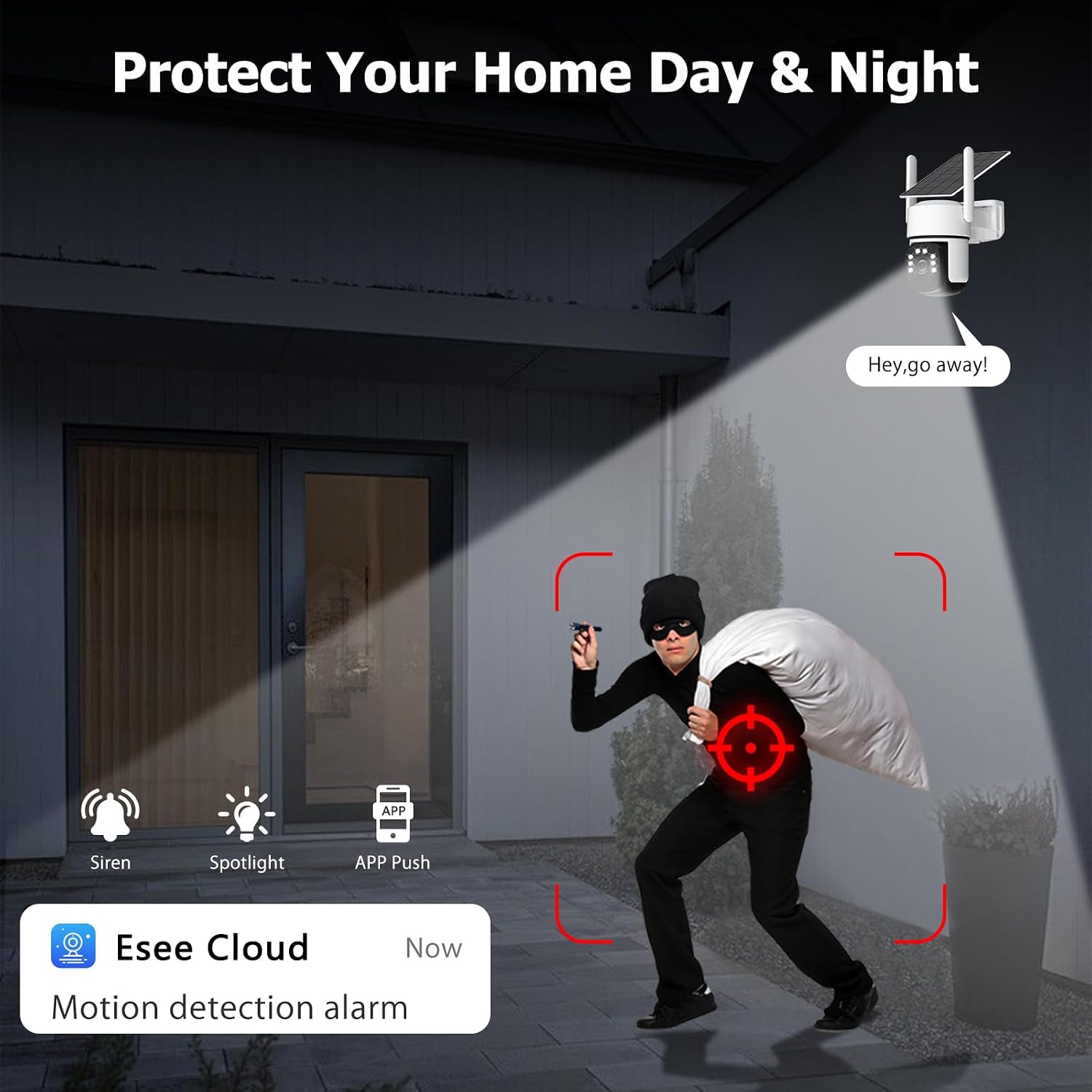 Solar Security Cameras Wireless Outdoor, 4 Cam-Kit, 4MP Home Security System with Color Night Vision, 2.4G & 5G WiFi, 360° Pan & Tilt, 32GB Local Storage, No Subscription, Motion Detection, Spotlight