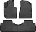 Husky Liners Weatherbeater Floor Mats | Fits 2014-2019 Kia Soul | Front & 2nd Row, 3-pc Black - 99611