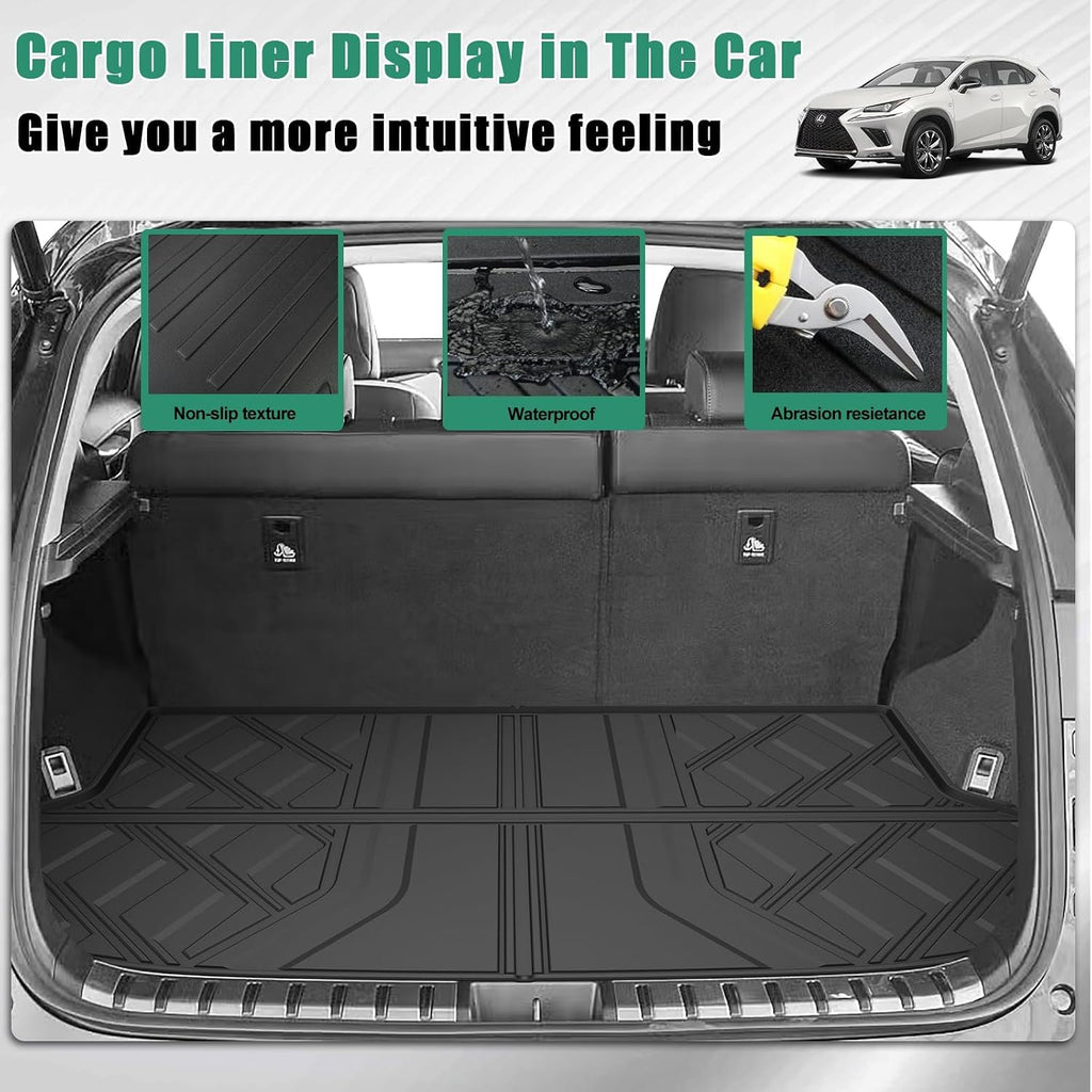 Floor Mats & Trunk Mat Fit for Lexus NX 2015-2021 NX300/ NX300h /NX200t All Weather TPE Floor Liners and Cargo Liner for Lexus NX All Models