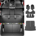 powoq 6&7 Seats Floor Mats Compatible with 2024-2026 Lexus TX350 TX500H TX550H+ Cargo Mat Cargo Liner Replacement for 2024 2025 2026 Lexus TX Accessories (Trunk Mat with Backrest Mat+Floor Mats)