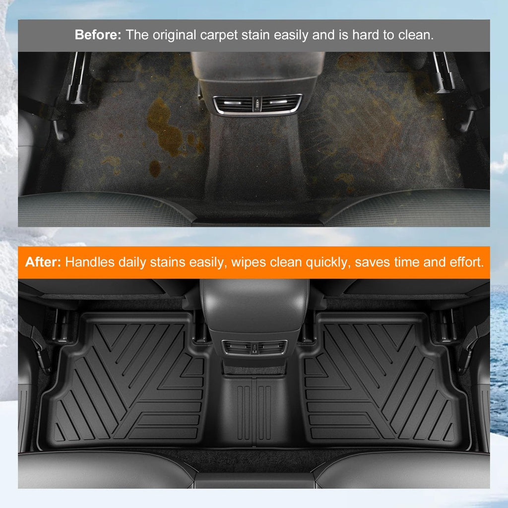 powoq Floor Mats Compatible with 2017-2022 Mazda CX-5 Trunk Mat Backrest Mat Floor Liner TPE Replacement for Mazda CX-5 2017-2022 Accessories (Trunk Mat+Backrest Mat+Floor Mats)