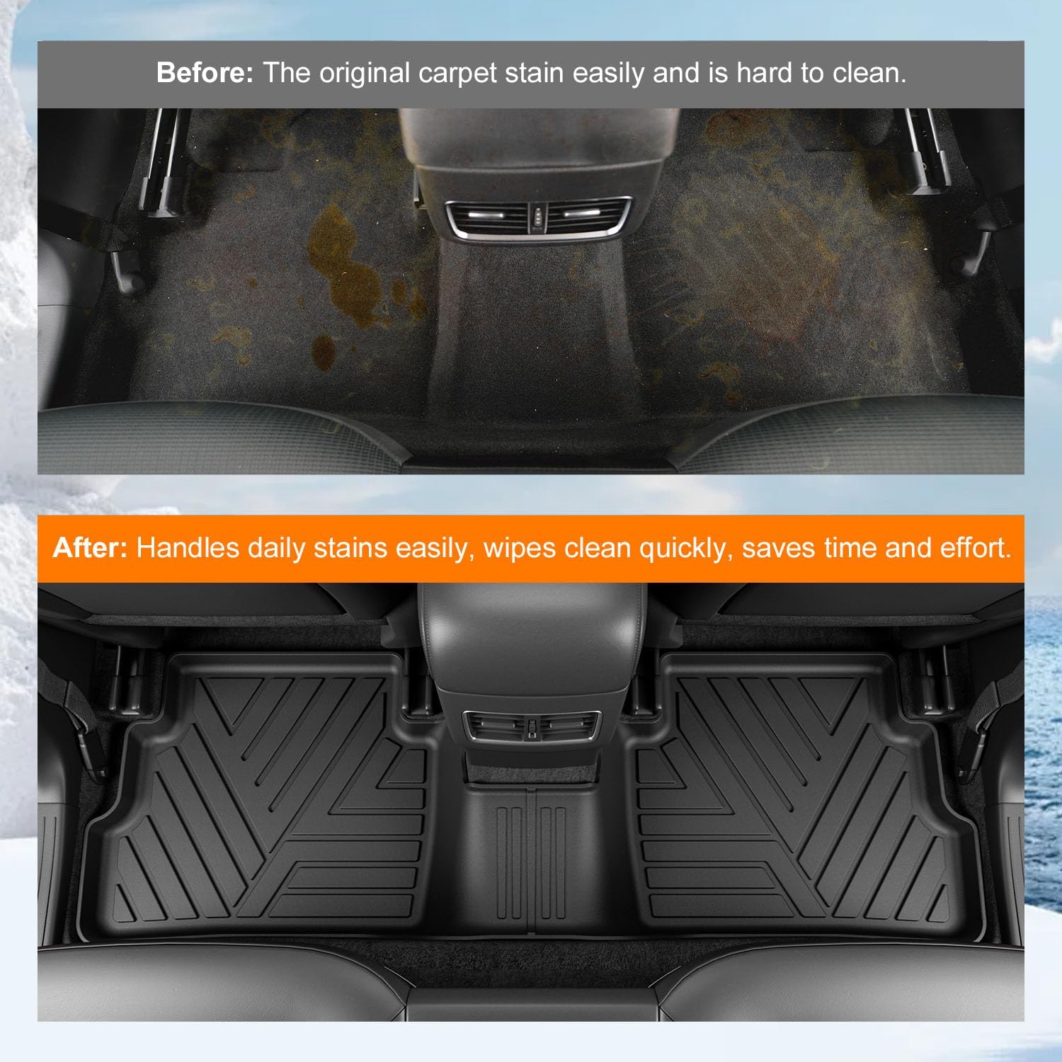 powoq Floor Mats Compatible with 2017-2022 Mazda CX-5 Trunk Mat Backrest Mat Floor Liner TPE Replacement for Mazda CX-5 2017-2022 Accessories (Trunk Mat+Backrest Mat+Floor Mats)