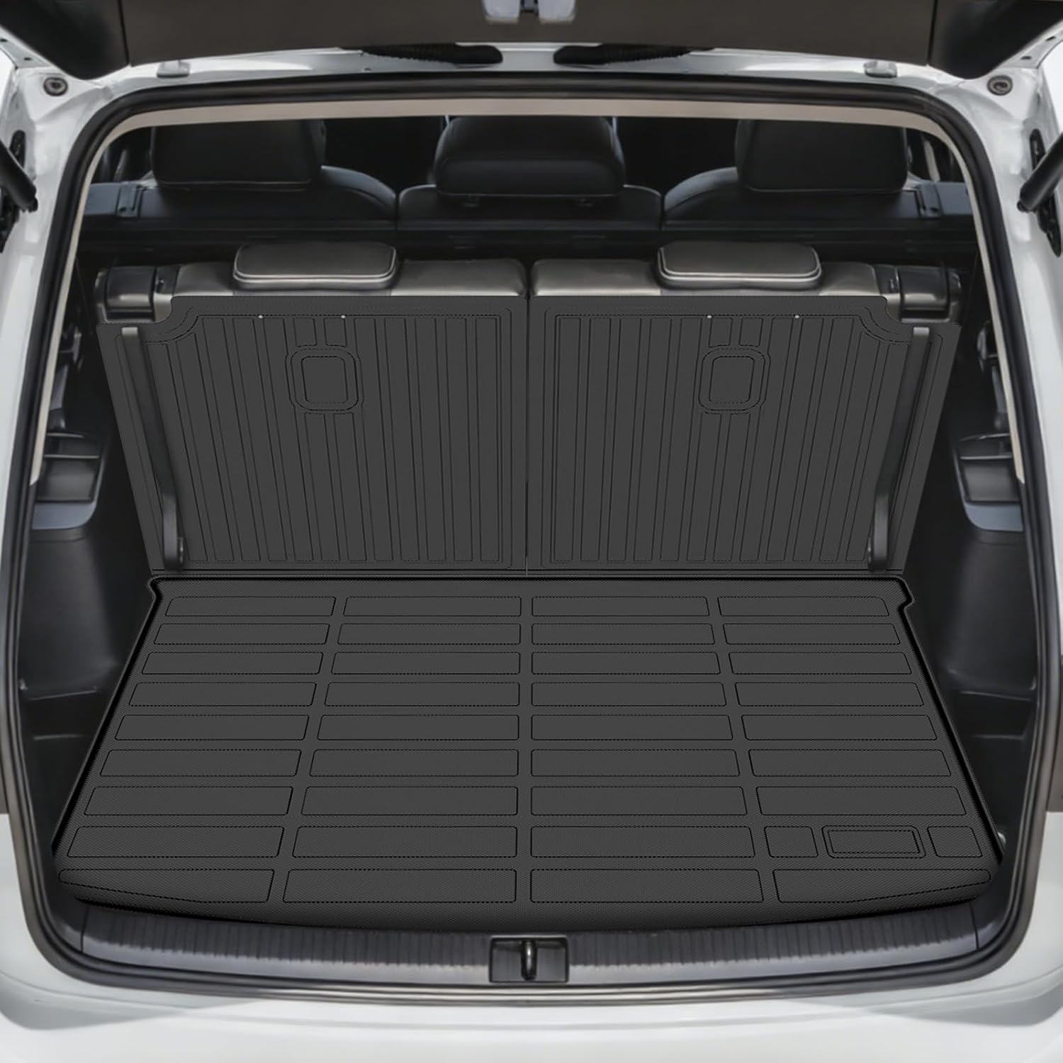 Floor Mats for VW Atlas 2018-2026, for Volkswagen Atlas TPE Floor Mats, ONLY 7 Bench Seats, NOT for Cross Sport, Non-Slip Waterproof Front& Rear& 3rd Row & Cargo & Backrest Mats