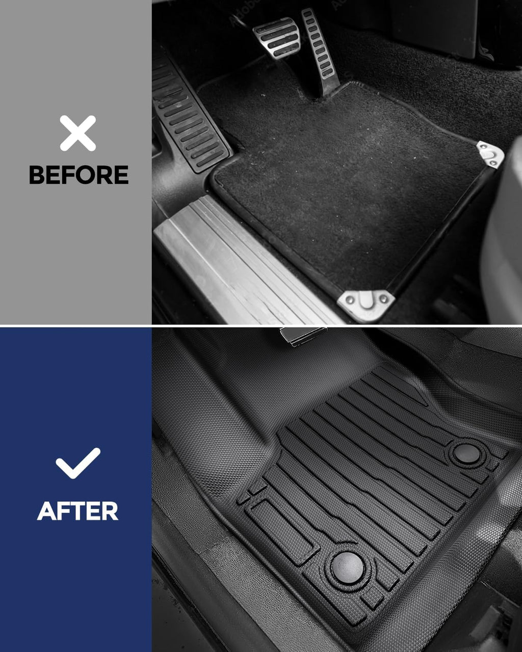 Custom Fit Floor Mats & Cargo Liner & Rear Seat Back Protectors for Ford Escape 2013-2019, All-Weather Rubber Mats, Full Interior Protection for SUV, Durable & Easy to Clean