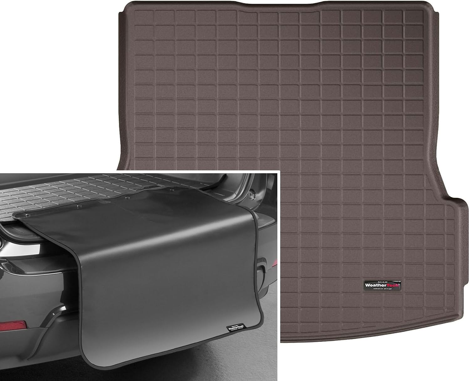 WeatherTech Cargo Trunk Liner with Bumper Protector for Ford Explorer, Explorer ST, Explorer Hybrid - Behind 2nd Row w/Bumper Protector (431304SK), Cocoa