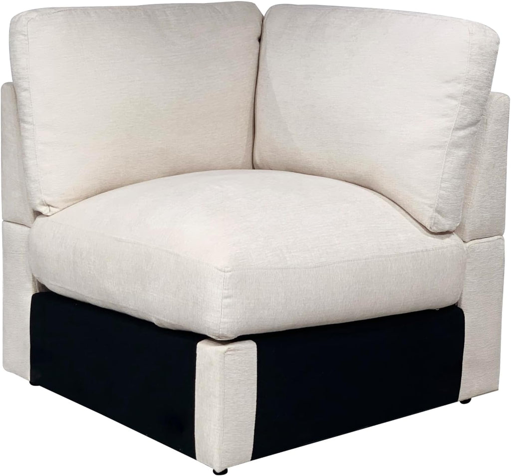 Ball & Cast 146' Oversized Modular L-Shaped Sectional Couch,Large Chenille Upholstered Sofa 8 Seat with Movable Ottoman & 2 Pillows,Comfty Sectionals W/Wide Armrest & Deep Seat,for Living Room,Beige
