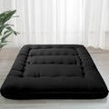 MAXYOYO 6' Extra Thick Japanese Floor Mattress Futon Mattress, Foldable Tatami Pad for Adults, Roll Up Floor Mat for Living Room Guest Room RV, Black, Queen