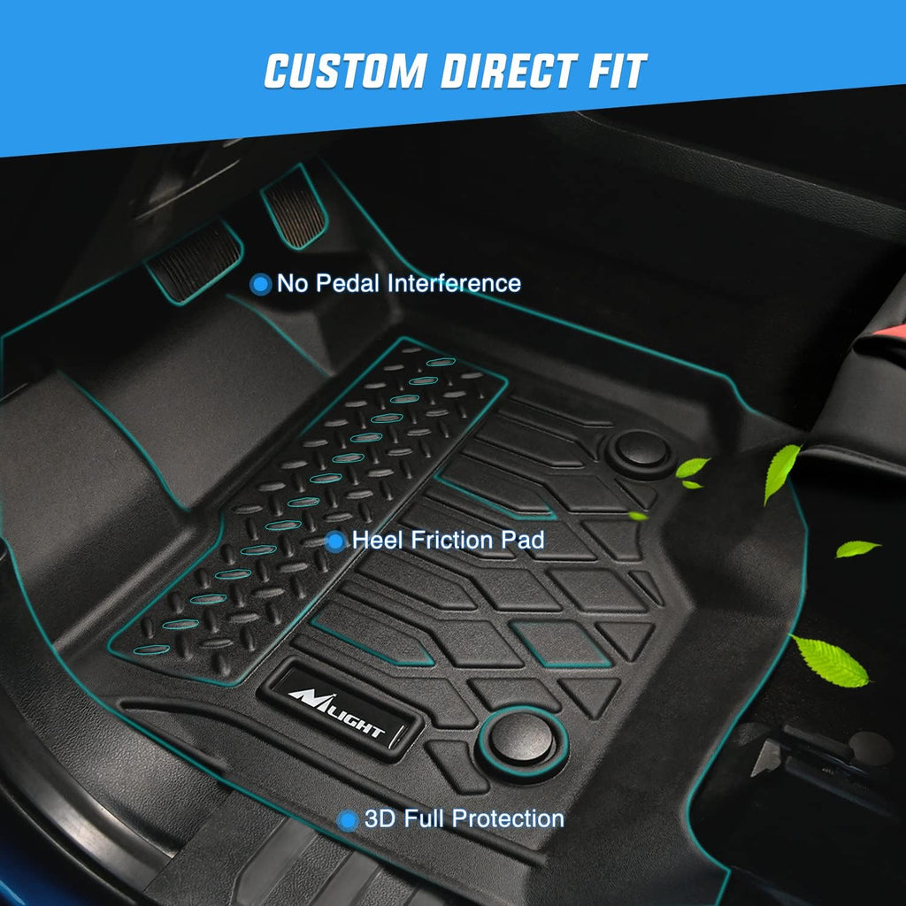 Nilight TPE Floor Mats for Ford Focus Hatchback Gasoline (No Subwoofer) 2012 2013 2014 2015 2016 2017 2018, All Weather Custom Fit Heavy Duty Floor Liners
