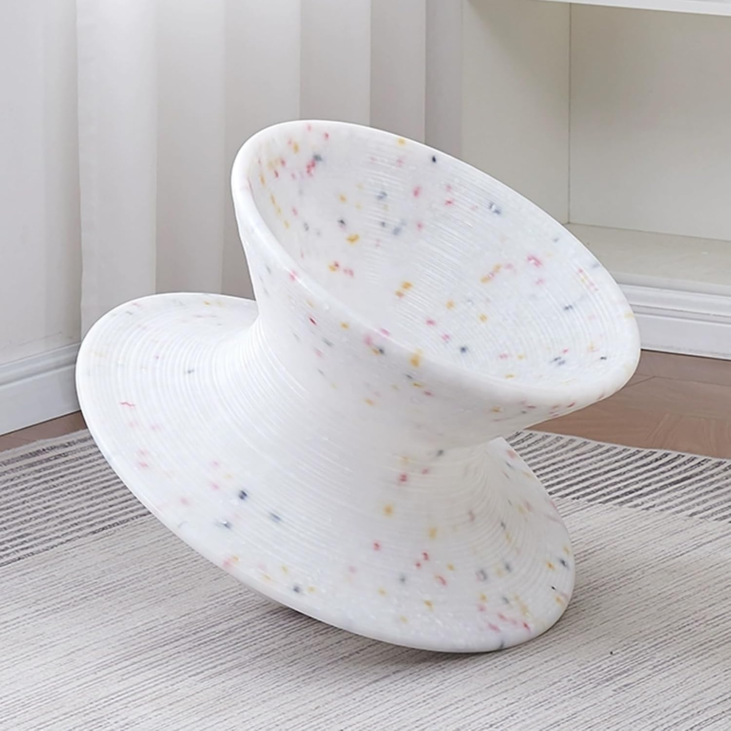 360° Swivel Gyro Chair, Autism Kids Swivel Chairs/Spinner Seat, One-Piece Molded Gyro Lounge Seat for Sense Training, Bedroom Living Room Camping Backyard Relaxation Chaise
