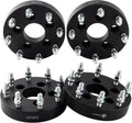 Black Forged 5x4.5 to 8x170 Wheel Adapters 1 Inch 14x1.5 Studs Compatible with Jeep-Ford-Dodge-Honda-Toyota-Lexus 5 Lug to 8 Lug Adapter (Adapt 8x170 Wheels on 5x114.3 Vehicle) - Pack of 4