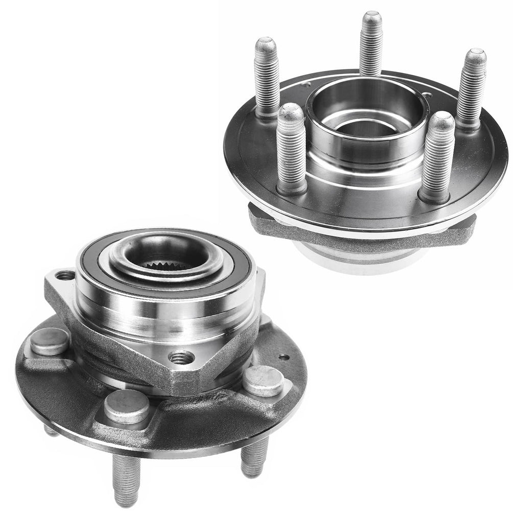 Detroit Axle - Pair Front Wheel Bearing and Hub Assembly for 2020-2024 Cadillac CT5 AWD, 2019-2024 Buick Envision 2019-2024 XT4, 5 Lugs 512579