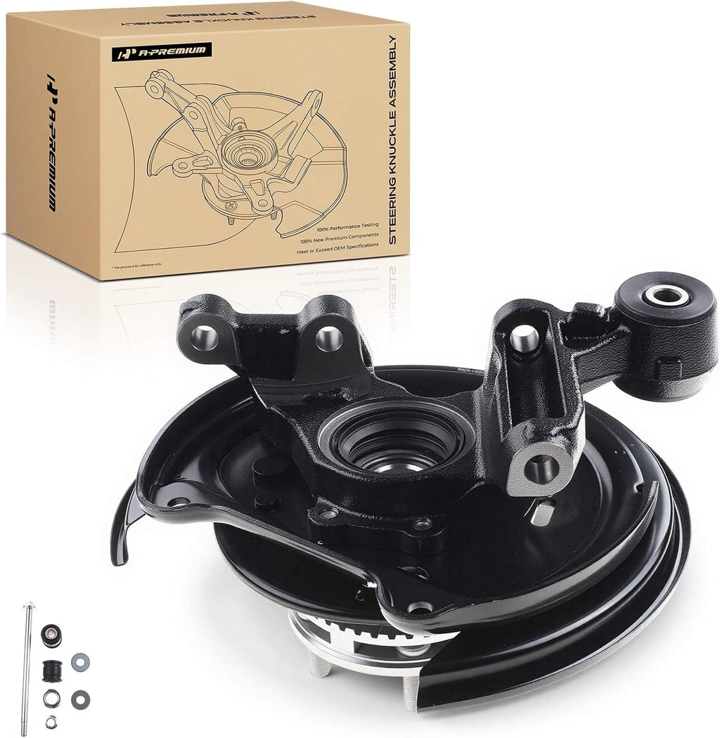A-Premium Rear Left Steering Knuckle & Wheel Bearing Hub Assembly Compatible with Subaru Forester 2003-2008, Driver Side, Rear Disc Brakes Only