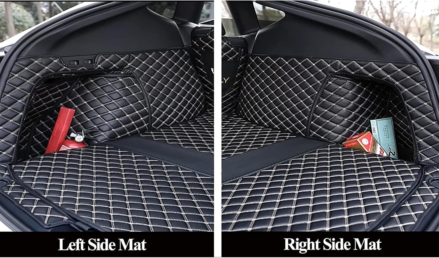 Trunk Cover Mat Compatible with 2020-2025 Tesla Model Y 5-Seater (Backrest Protector+Trunk Protector+Trunk Side Cover) Full Coverage Accessories