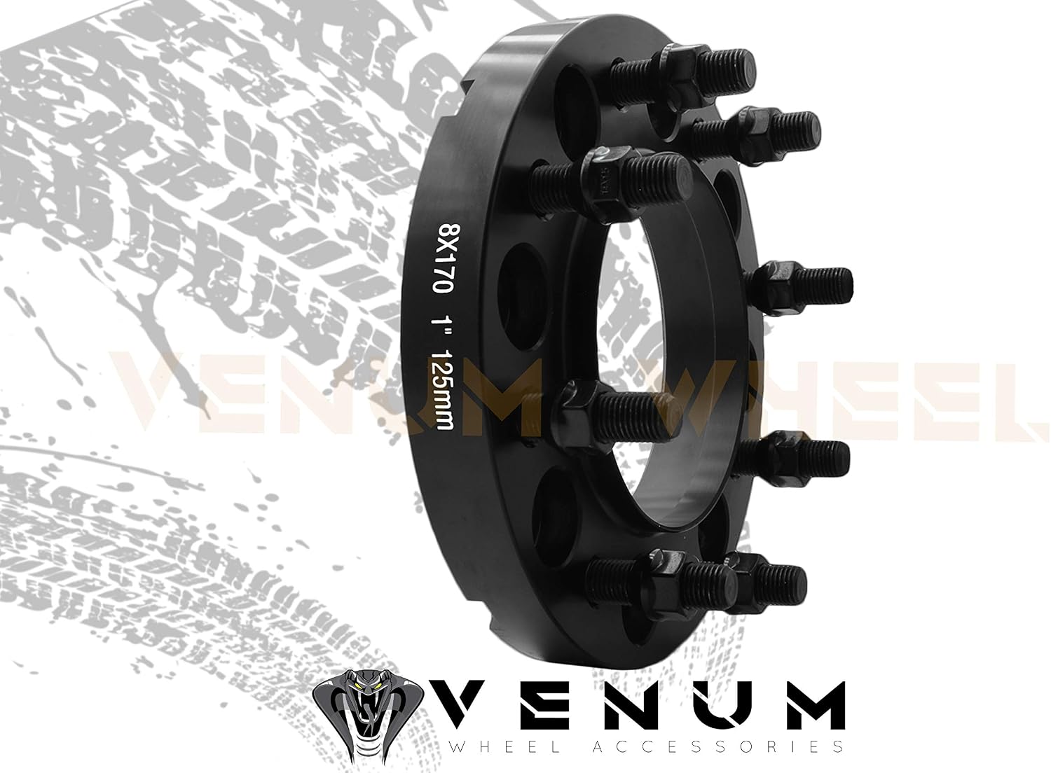 4 Pc Hub Centric Wheel Adapters Spacers | 8x170 MM | 1' Thick | M14x1.5 + 32 Pc Tall Opened End Purple Lug Nuts W/Thread Locker Works with 2003-2019 Ford F-250 F-350 Super Duty