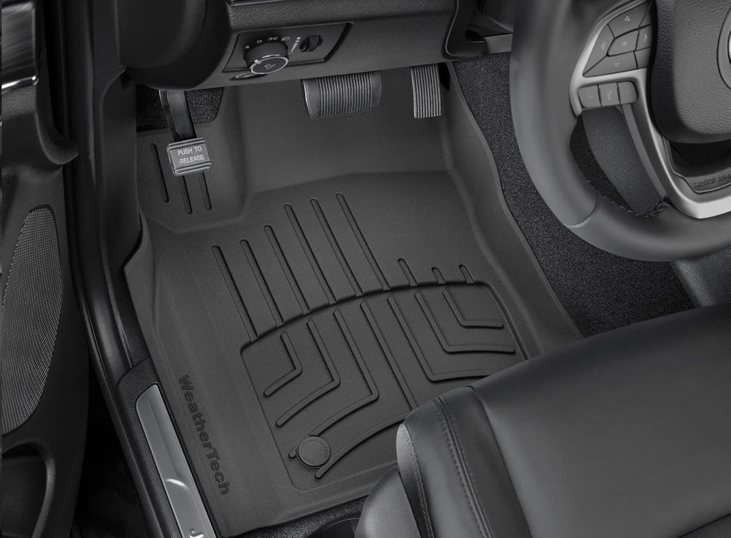 WeatherTech FloorLiner HP Custom Fit Floor Mats for Honda CR-V, CR-V Hybrid 1st Row (4411101IM), Black