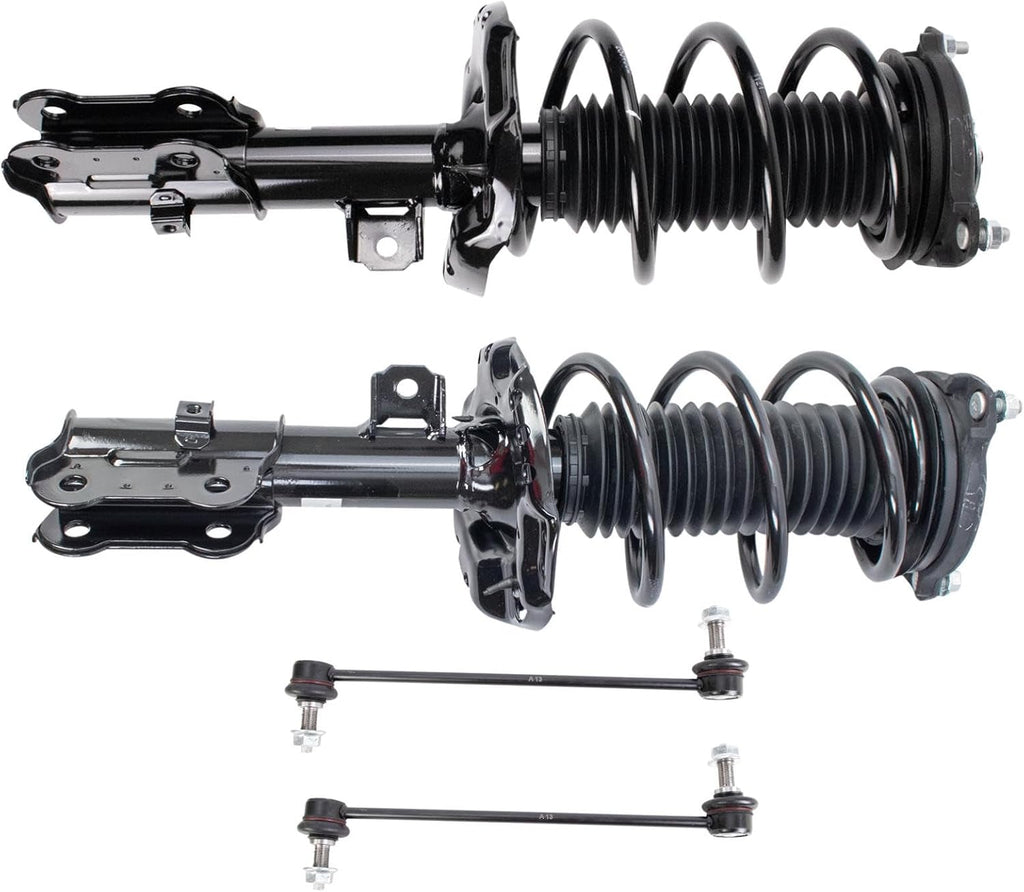 TRQ Front Suspension Kit Complete Strut & Coil Spring Assembly Sway Bar Stabilizer Link Compatible with 2017-2020 Hyundai Elantra