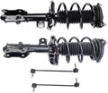 TRQ Front Suspension Kit Complete Strut & Coil Spring Assembly Sway Bar Stabilizer Link Compatible with 2017-2020 Hyundai Elantra