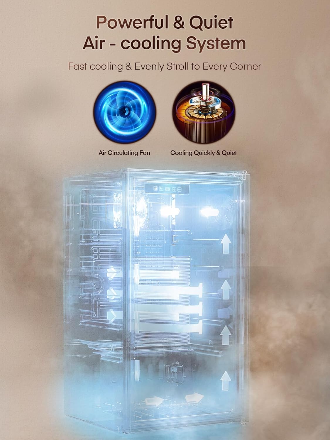 FOHERE 28 Bottles Wine Cooler Refrigerator, Wine Fridge with Double Glass Doors, LED Light, Digital Temperature Control, Wine Cellar for Bar, Home, Office