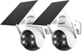 Defender Solar Powered Security Camera | 4K/8MP AI Everwatch PTZ | Wireless Outdoor Camera | Night Vision | AI Tracking Camera | Two-Way Talk | Motion Sensor | IP65 Rated | No Monthly Fees | Pack of 2