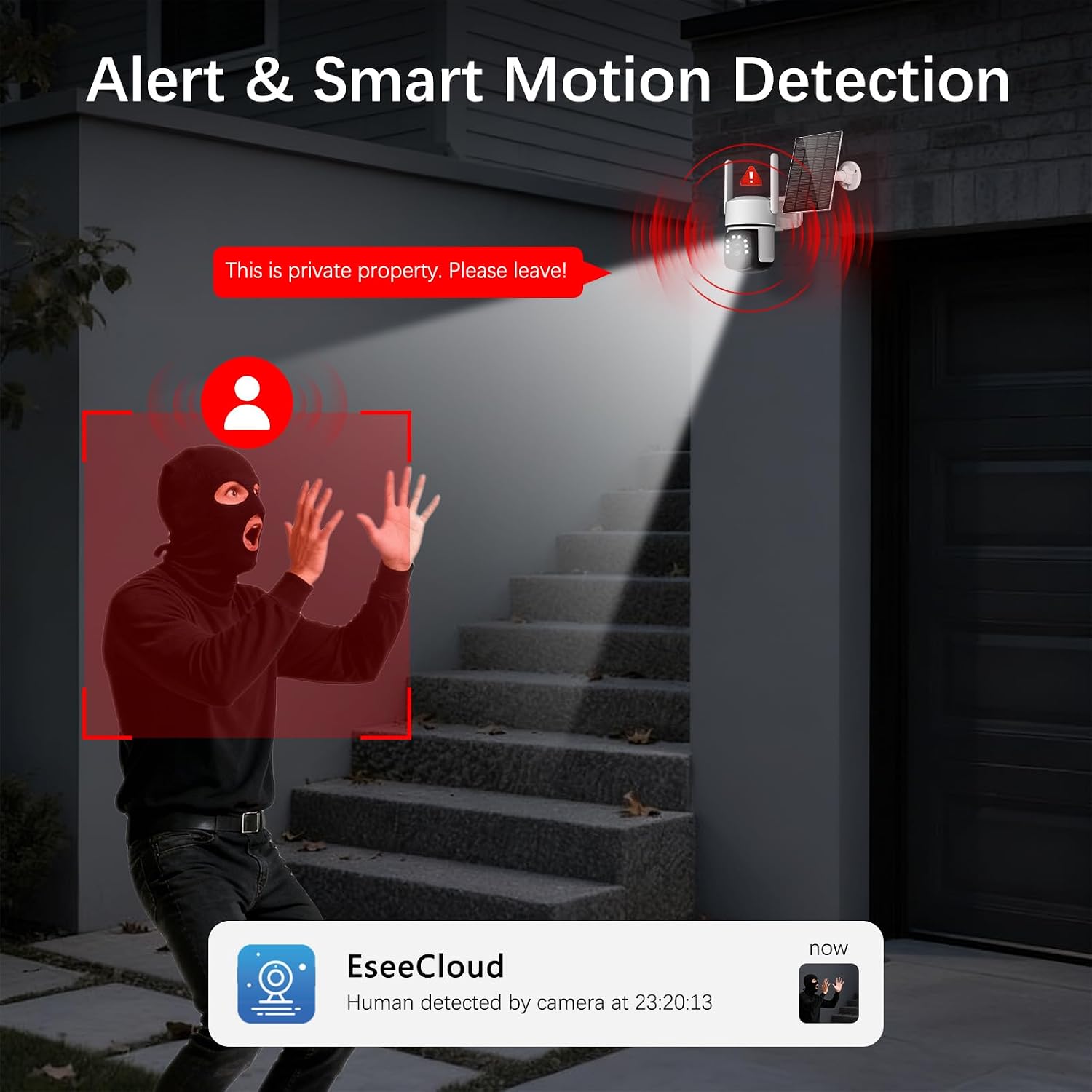 Solar Security Cameras Wireless Outdoor,2 Cam-Kit,Solar-Powered,No Subscription,Home Security Cameras System with 4MP Color Night Vision,Auto Tracking,Spotlight & Siren,64GB Memory Card, 2.4 & 5G WiFi