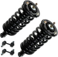 TRQ Front Suspension Kit Shock & Spring Strut Assembly Sway Bar Stabilizer Link Compatible with 2004-2010 Infiniti QX56 2005-2014 Nissan Armada 2004 Pathfinder Armada 2004-2015 Titan