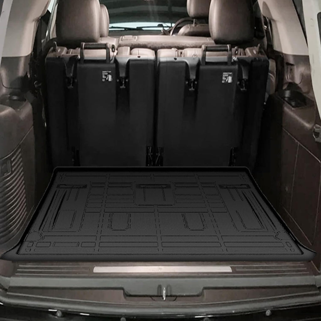 Floor Mats for Chevy Tahoe 2007 2008 2009 2010 2011 2012-2014 & GMC Yukon Bench (NOT fit XL or Hybrid), for Chevrolet Tahoe Floor Mats 1st & 2nd Row & Cargo Liner, 8 Seats, TPE Summer Winter