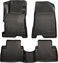 Husky Liners Weatherbeater Floor Mats | Fits 2011-2013 Kia Sorento | Front & 2nd Row, 3-pc Black - 98811