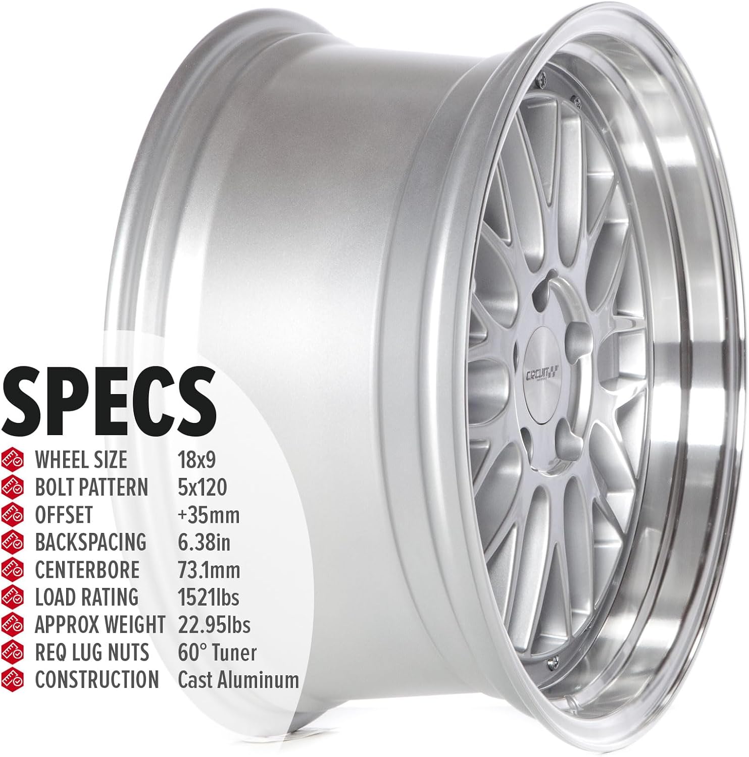 Circuit Performance CP30 18×9 Silver 5×120 [+35mm] Wheel compatible with BMW