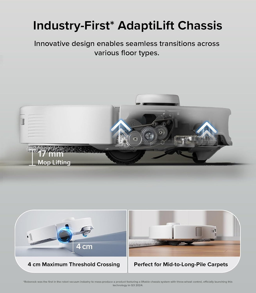 roborock Qrevo Edge Robot Vacuum and Mop Combo with 6 Packs Disposable Dust Bags Bundle