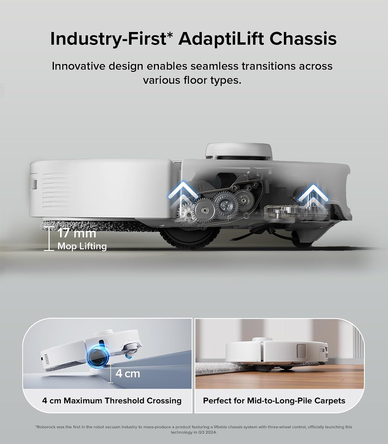 roborock Qrevo Edge Robot Vacuum and Mop Combo with 6 Packs Disposable Dust Bags Bundle