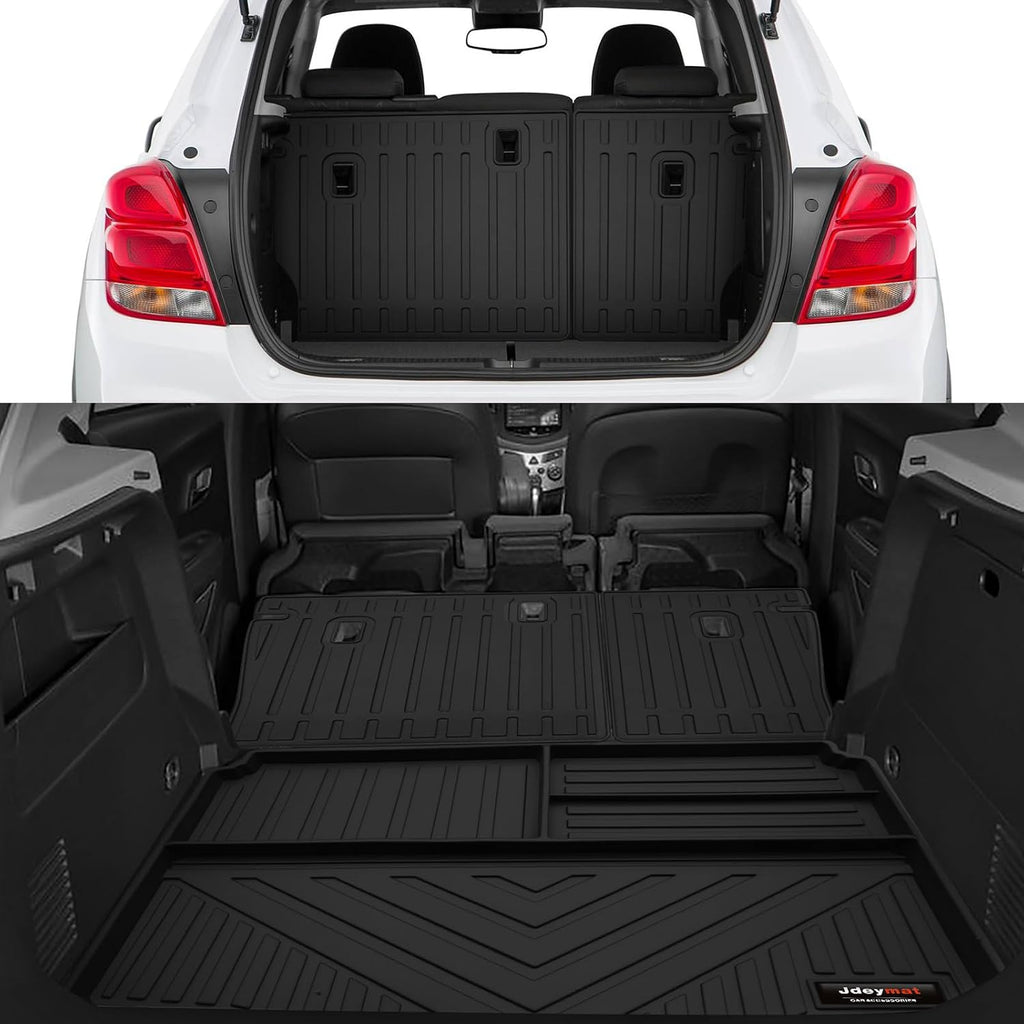 for 2013-2023 Chevy Trax/Buick Encore(Not fit Encore GX) Floor Mats Trunk Cargo Liner and Backrest Mat All Weather TPE Rubber Protection Mat Accessories (Full Set)