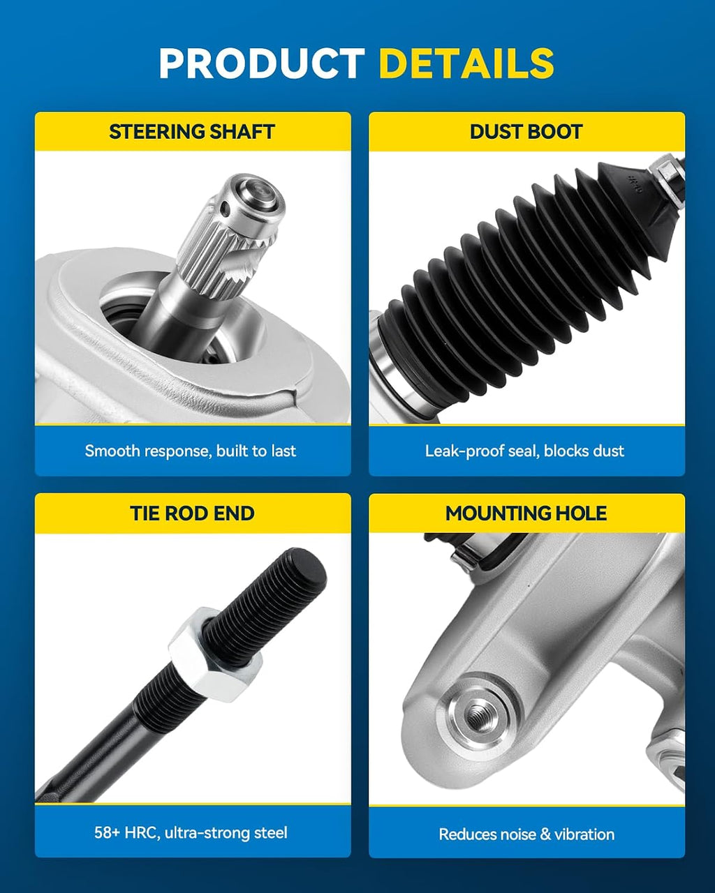 PHILTOP Hydraulic Power Steering Rack & Pinion Kit for 2000-2005 Jetta, 1998-2010 Beetle, 2000-2006 Golf, with Outer Tie Rod Ends, Replace# 26-9008