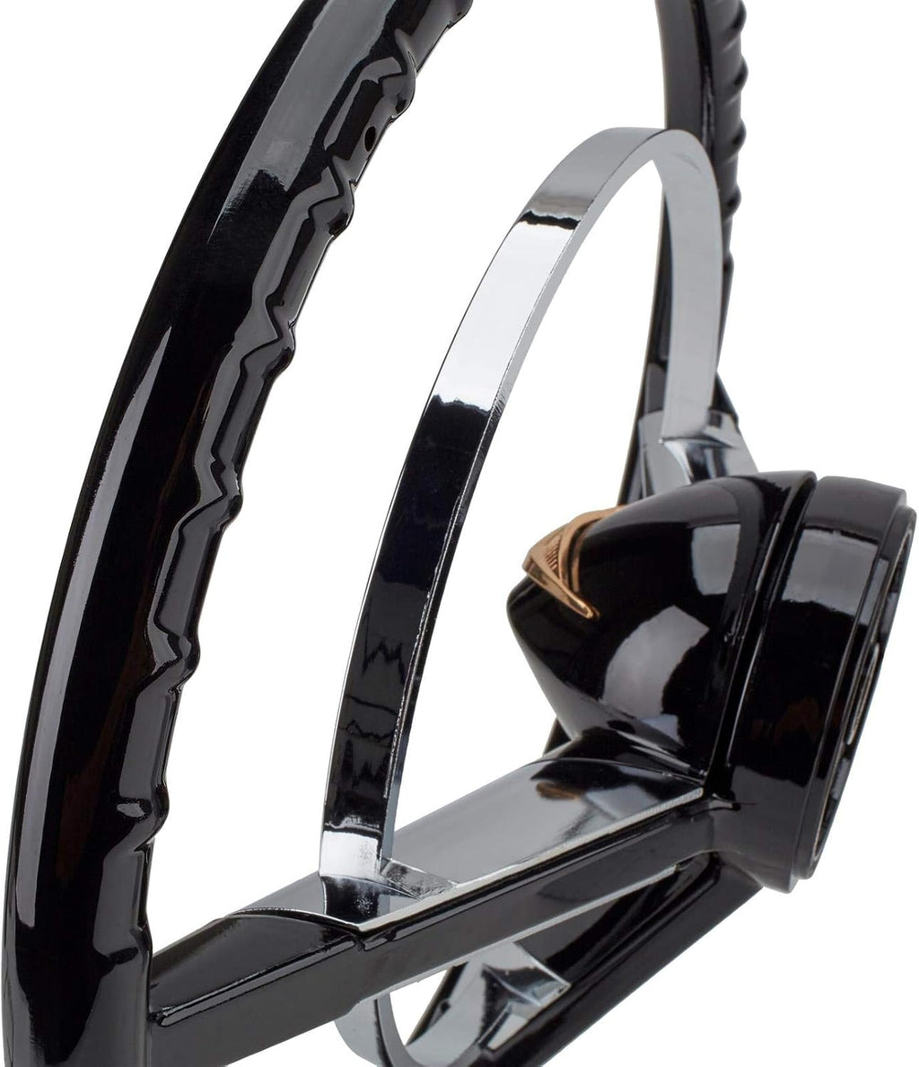 Speedway Motors 1955-56 Chevy Car 15' Steering Wheel, Easy Install, Fits Original Column & Components, Chrome Finish, Enhanced Interior Space, Black Finish (Paintable), Ideal for Driver Projects