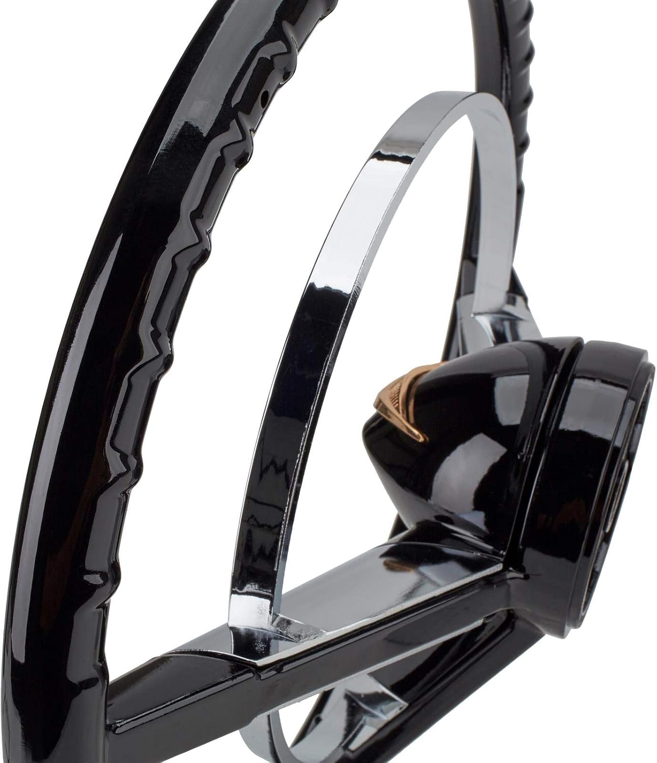 Speedway Motors 1955-56 Chevy Car 15' Steering Wheel, Easy Install, Fits Original Column & Components, Chrome Finish, Enhanced Interior Space, Black Finish (Paintable), Ideal for Driver Projects