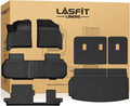 LASFIT Floor Mats & Cargo Liner with Backrest Mat for Chevy Traverse 2024-2026 (Only 8 Seats) & GMC Acadia 2024-2026 (Only 8 Seats), All Weather TPE Custom Fit Car Floor Liners Full Seat, Black