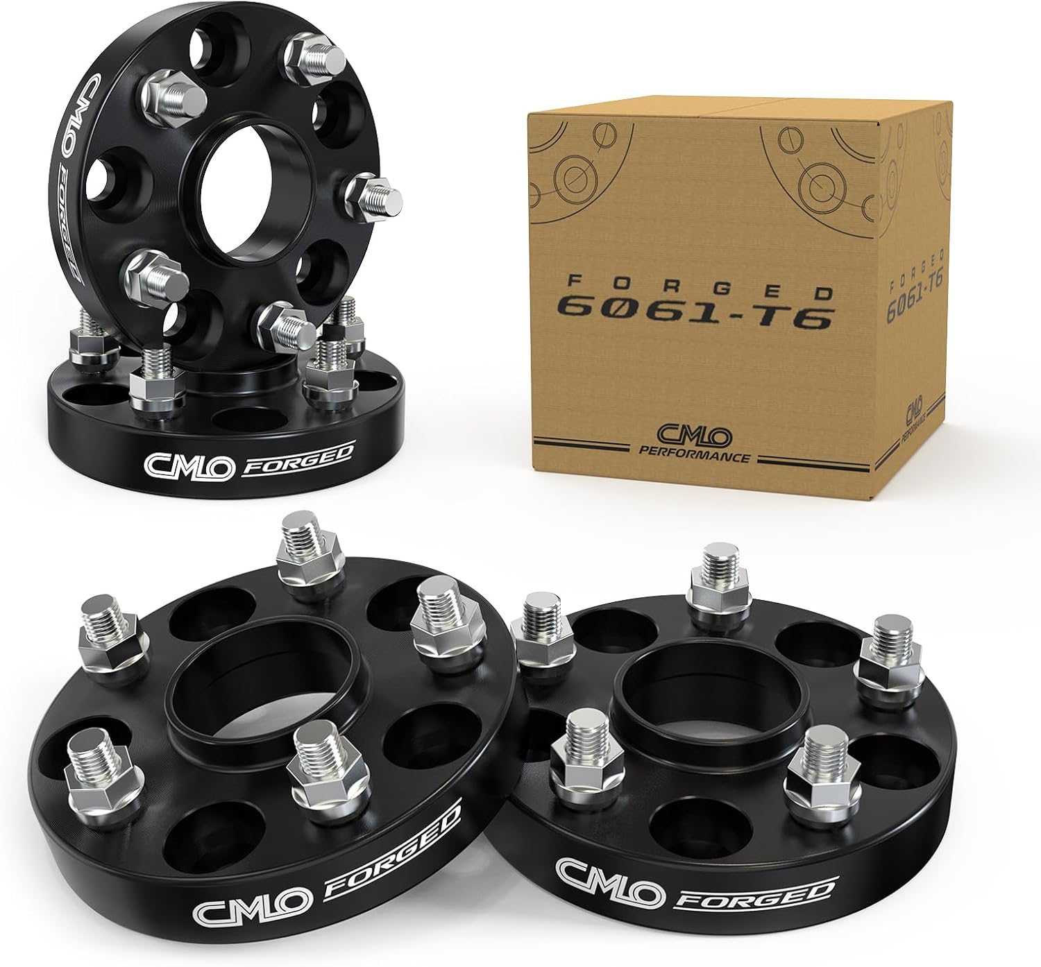 Customadeonly Forged 5x120 Wheel Spacers 25mm (1 Inch) Black Anodized Hubcentric 72.6mm Bore 14x1.5 Studs (4pcs) Compatible for Range Rover 1996–2018, LR3 2005–2009, LR4 2010–2016