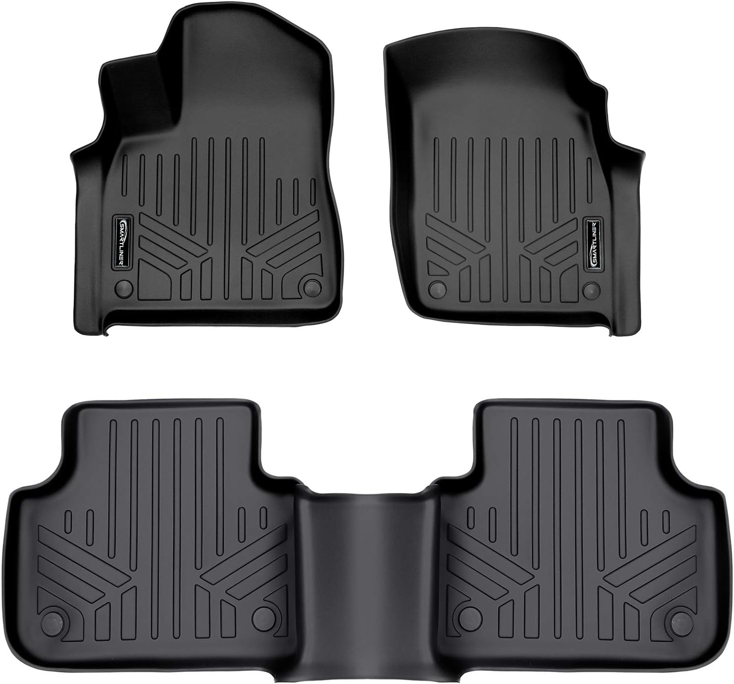 MAXLINER Custom Fit Floor Mats 2 Row Liner Set Compatible with 2017-2025 Audi Q7 / SQ7