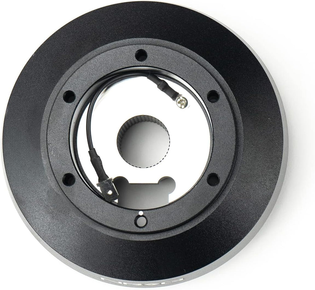NRG Innovations Racing Style Steering Wheel Short Hub, Lockable Aluminum Steering Shaft, 6x70mm Bolt Pattern Quick Release Adapter Unit, Compatible With 08-09 Pontiac G8, Black, NRG-SRK-PG8H