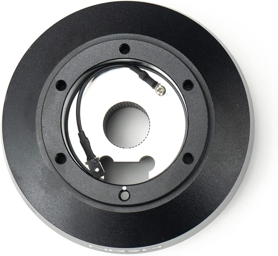NRG Innovations Racing Style Steering Wheel Short Hub, Lockable Aluminum Steering Shaft, 6x70mm Bolt Pattern Quick Release Adapter Unit, Compatible With 08-09 Pontiac G8, Black, NRG-SRK-PG8H