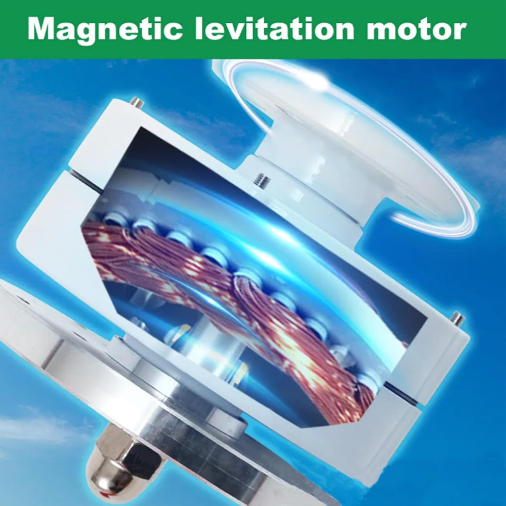 1000W Wind Turbine Vertical Permanent Maglev Generator,12V 24V 48V with Charge Controller Applicable Emergency Power Generation-5 Blades (Red)