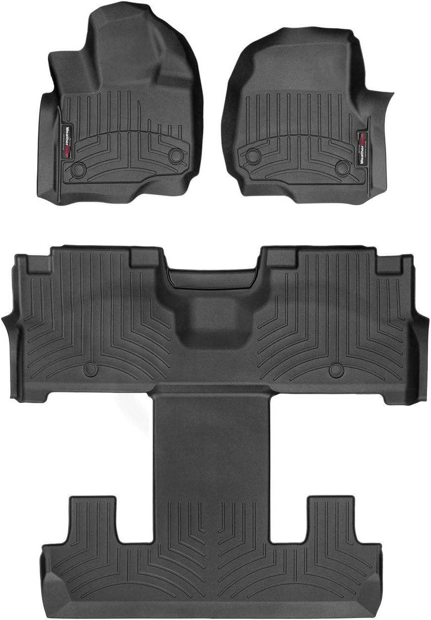 WeatherTech Custom Fit FloorLiners for Ford Expedition, Navigator, Full Set (441295-1-4), Black