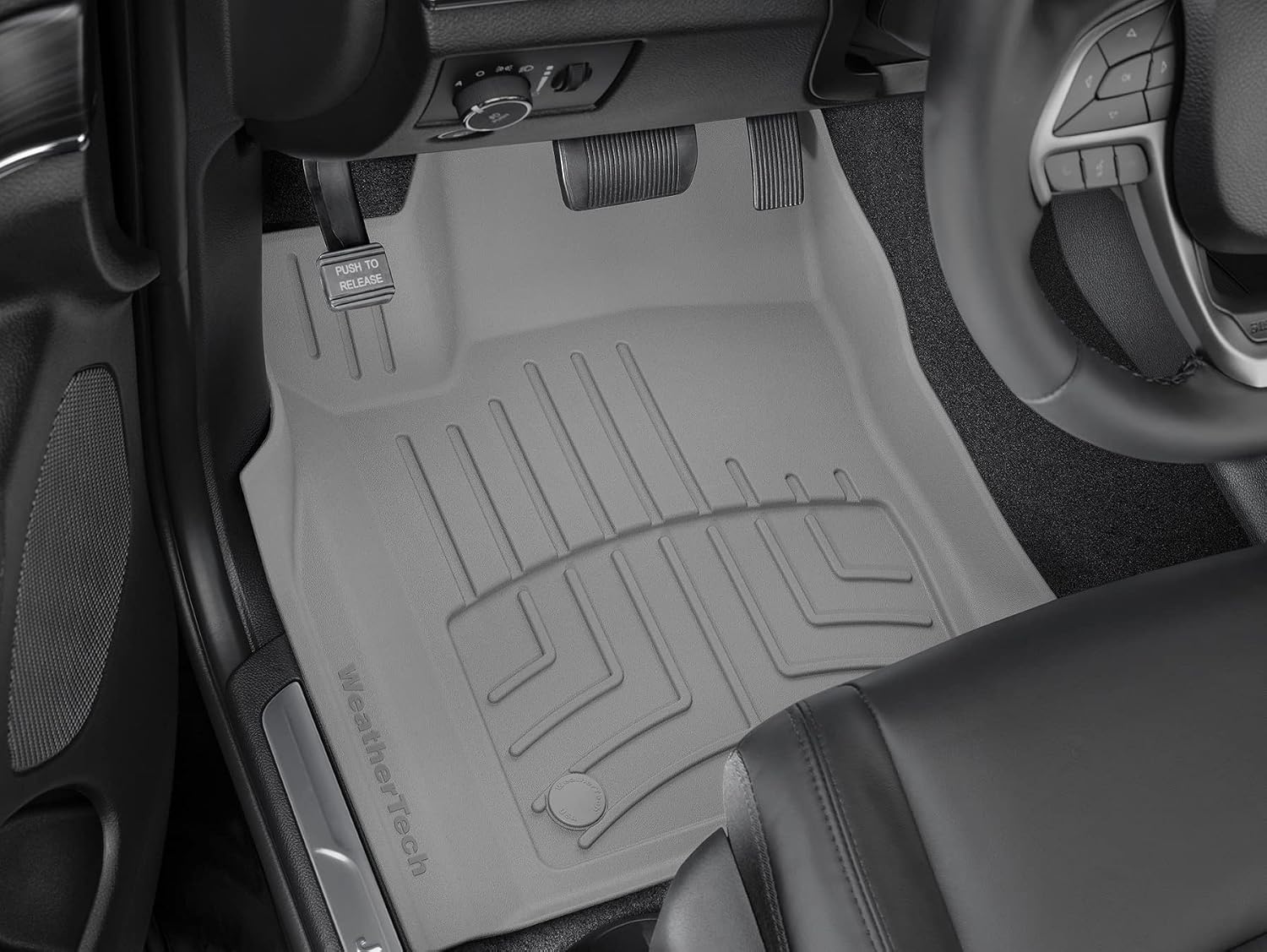 WeatherTech FloorLiner HP Custom Fit Floor Mats for Honda CR-V, CR-V Hybrid 1st Row (4611101IM), Grey