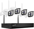 Supersonic SC-5004NVR 4CH 1080P Security Camera System WiFi, Waterproof, 2-Way Audio, Night Vision, App Remote Access, HDMI/VGA Output, 6TB HDD, Built-in Mic & Speaker -Indoor/Outdoor Use