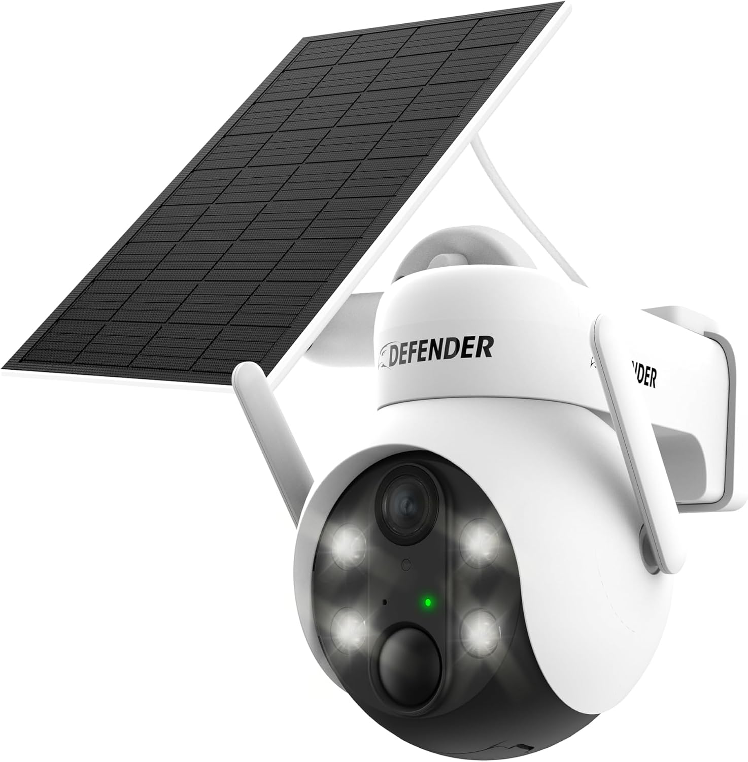 Defender Solar Powered Security Camera | 4K/8MP AI Everwatch PTZ | Wireless Outdoor Camera | Night Vision | AI Tracking Camera | Two-Way Talk | Motion Sensor | IP65 Rated | No Monthly Fees | Pack of 1